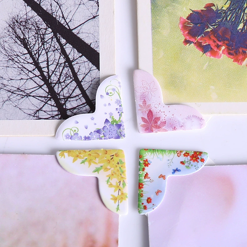 Любовь цветок угловые наклейки 24 6 опционально DIY фотоальбом угловые наклейки аксессуары ручной счет угловые наклейки фото поздравительная открытка фиксированные наклейки