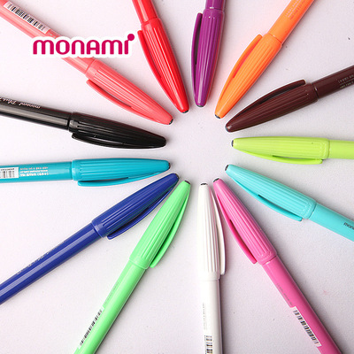 韩国Monami慕那美慕娜美04031纤维水性笔中性签字笔彩色笔勾线笔|ru