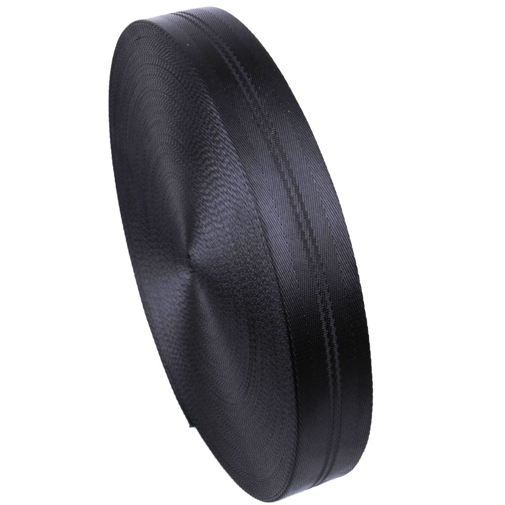 广东现货 3.8cm 黑色 双人字 电脑提花 尼龙 锦纶织带 肩带