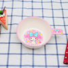 Children's handle, cartoon cute tableware, ceramic soup bowl for food, wholesale, fall protection