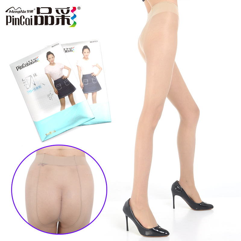 Mengna color spring and summer ultra-thin arbitrary cut 18D core-spun silk pantyhose fine packaging T-file base stockings
