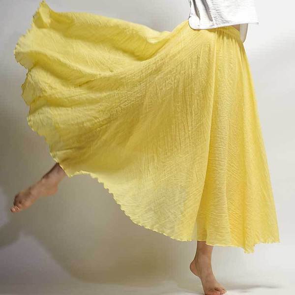 Summer solid long skirt