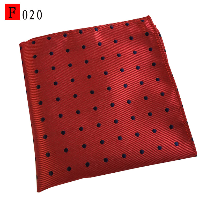 En stock suministro de poliéster jacquard puntos de anacardo moda casual Toalla de bolsillo de los hombres pequeña bufanda cuadrada pañuelo Toalla de pecho