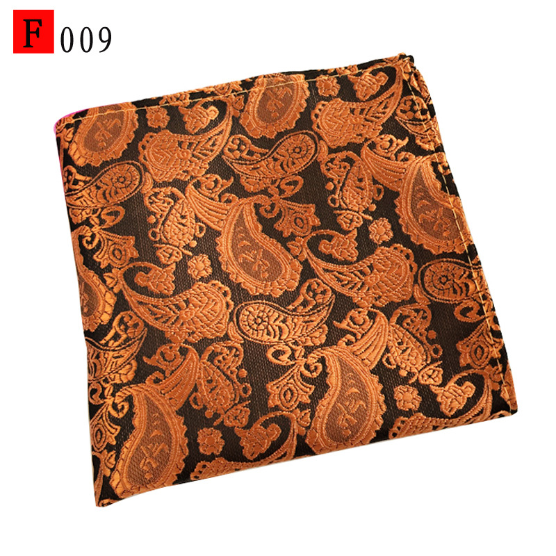 En stock suministro de poliéster jacquard puntos de anacardo moda casual Toalla de bolsillo de los hombres pequeña bufanda cuadrada pañuelo Toalla de pecho