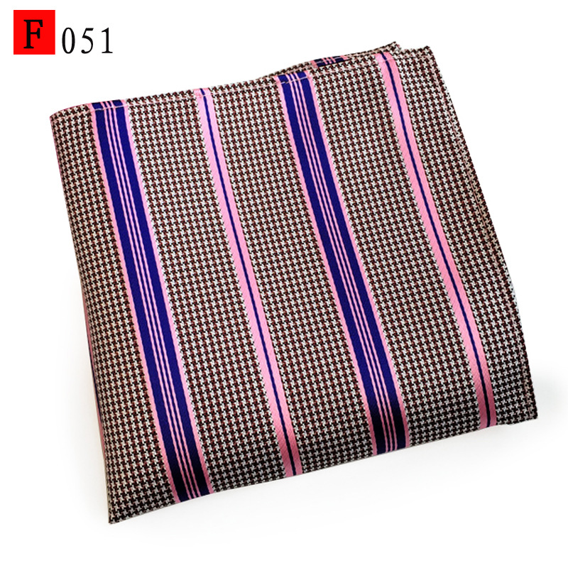 En stock suministro de poliéster jacquard puntos de anacardo moda casual Toalla de bolsillo de los hombres pequeña bufanda cuadrada pañuelo Toalla de pecho