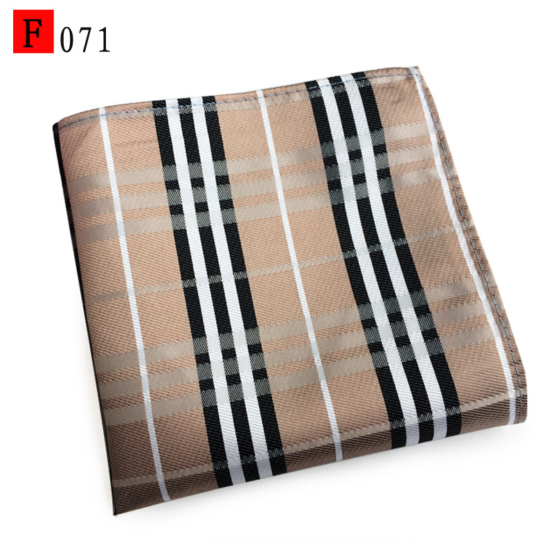 En stock suministro de poliéster jacquard puntos de anacardo moda casual Toalla de bolsillo de los hombres pequeña bufanda cuadrada pañuelo Toalla de pecho