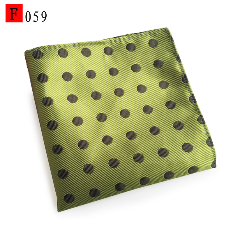 En stock suministro de poliéster jacquard puntos de anacardo moda casual Toalla de bolsillo de los hombres pequeña bufanda cuadrada pañuelo Toalla de pecho