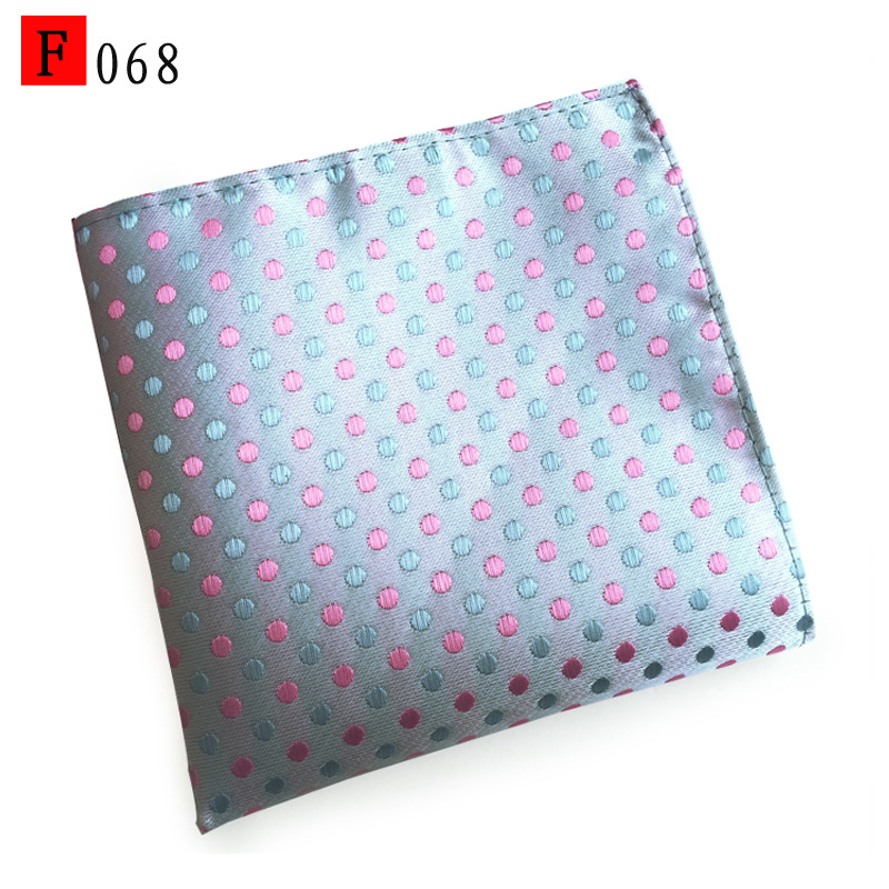 En stock suministro de poliéster jacquard puntos de anacardo moda casual Toalla de bolsillo de los hombres pequeña bufanda cuadrada pañuelo Toalla de pecho