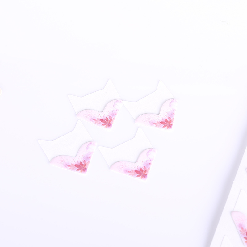 Nuevo álbum de bricolaje accesorios pegatinas de esquina 24 pastoral en forma de corazón flor pegatinas de esquina 6 opcional 6 fotos