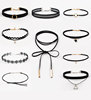 Retro chain for key bag  with tassels, choker, necklace, set, suitable for import, Gothic
