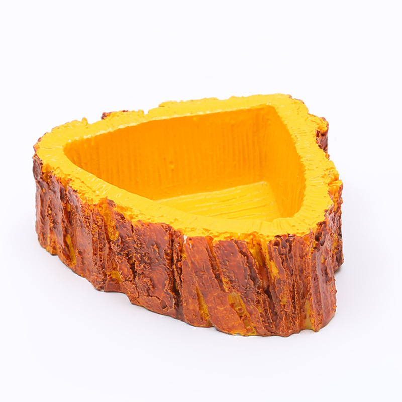 Reptile food basin lizard pet utensils Spider imitation bark food basin food plate turtle water plate Aquarium Turtle tree Basin
