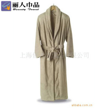 厂家代加工生产全棉割绒华夫格浴袍酒店浴袍SPA用品纯白多色