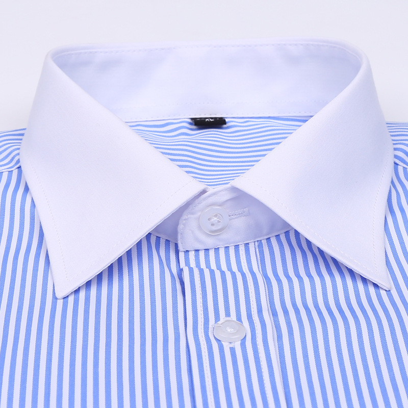 Camisa de manga larga para hombre, estilo francés, holgada, de gran tamaño, de sarga, para otoño, venta al por mayor transfronteriza en AliExpress