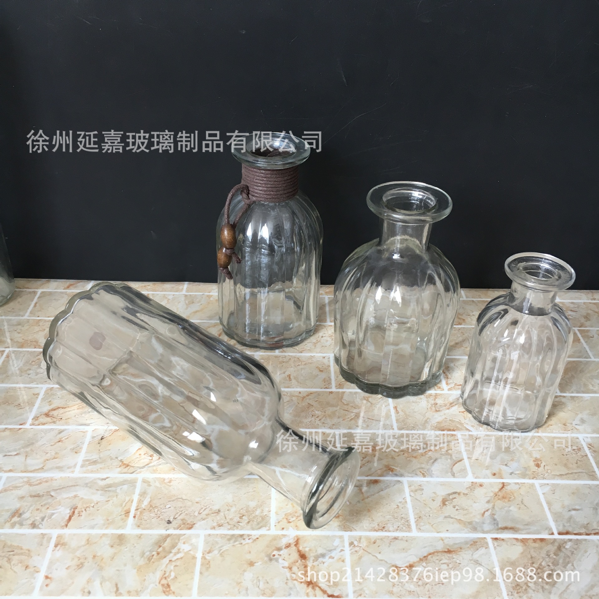 玻璃香薰瓶 无火藤条香薰瓶 香料玻璃瓶 圆形香薰玻璃瓶