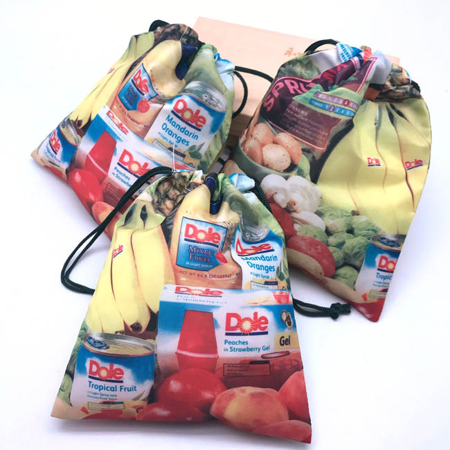 印花束口袋 #450 日式活性印花水果购物袋 抽绳袋厂家直销