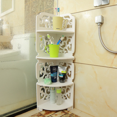 Estante de almacenamiento de baño impermeable baño estante de esquina piso triángulo estante baño Baño estante de almacenamiento