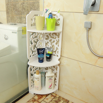 Estante de almacenamiento de baño impermeable baño estante de esquina piso triángulo estante baño Baño estante de almacenamiento