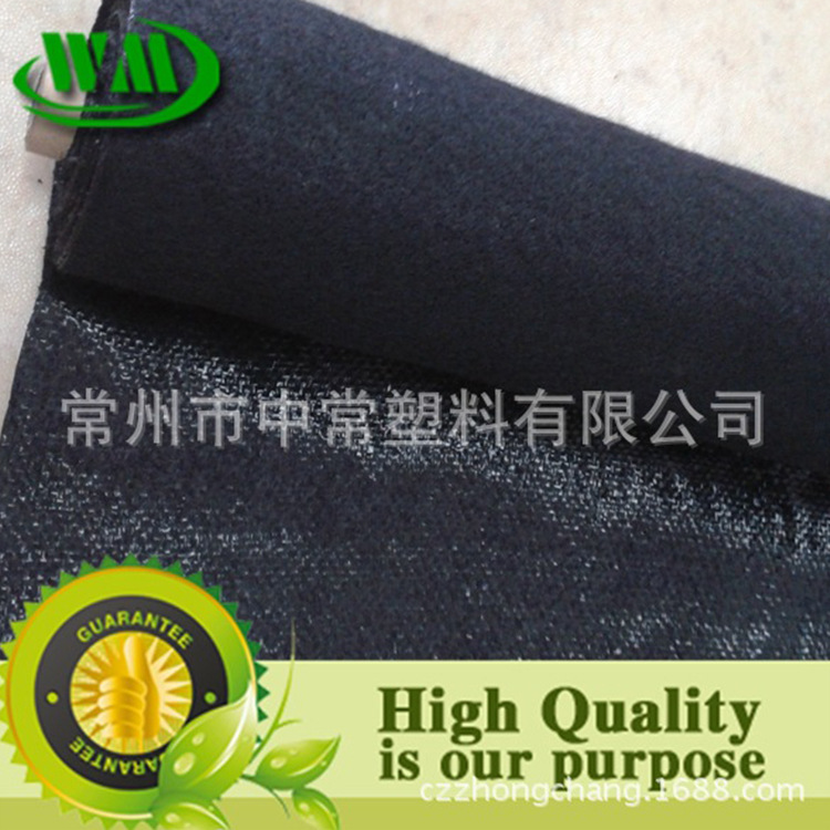 中常除草布 农用黑色地布防草地布pe/pp 园艺渗水透气加厚地布厂