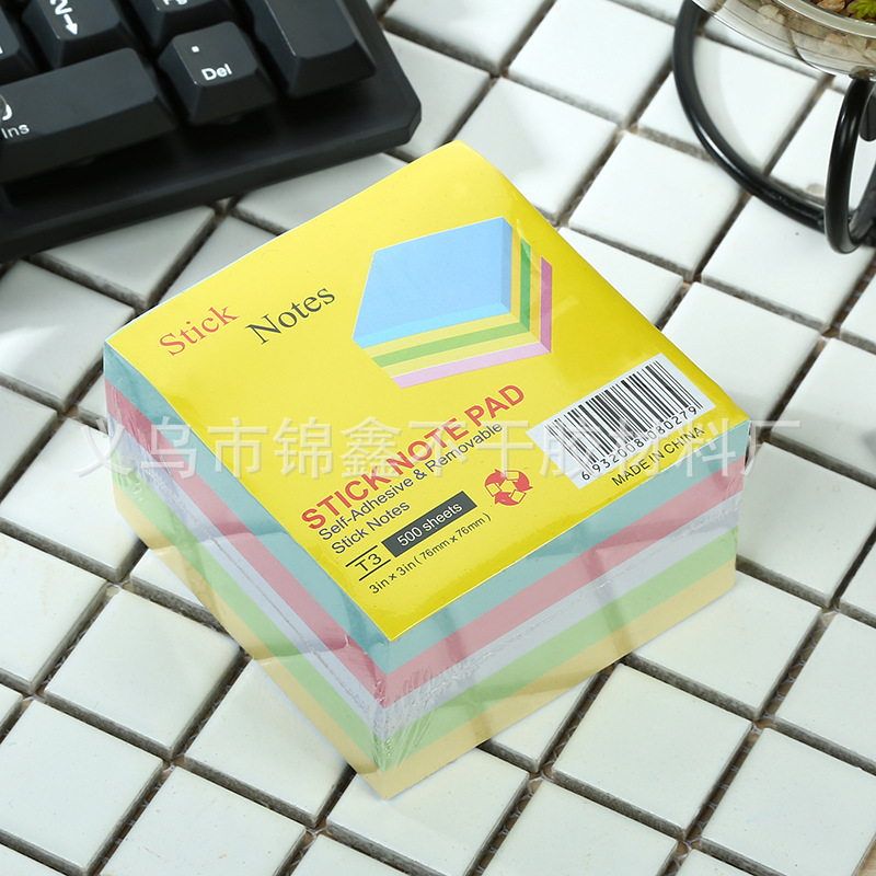 Bloque de papel notes adhesivos con funda retráctil creativa, mensajes