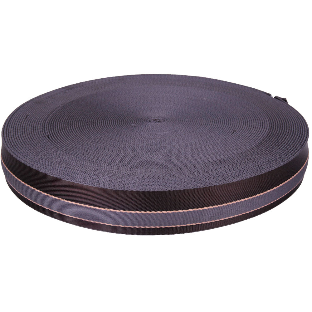 广州厂家 现货 38mm 寸半 斜纹 间色尼龙加网络纱 锦纶织带