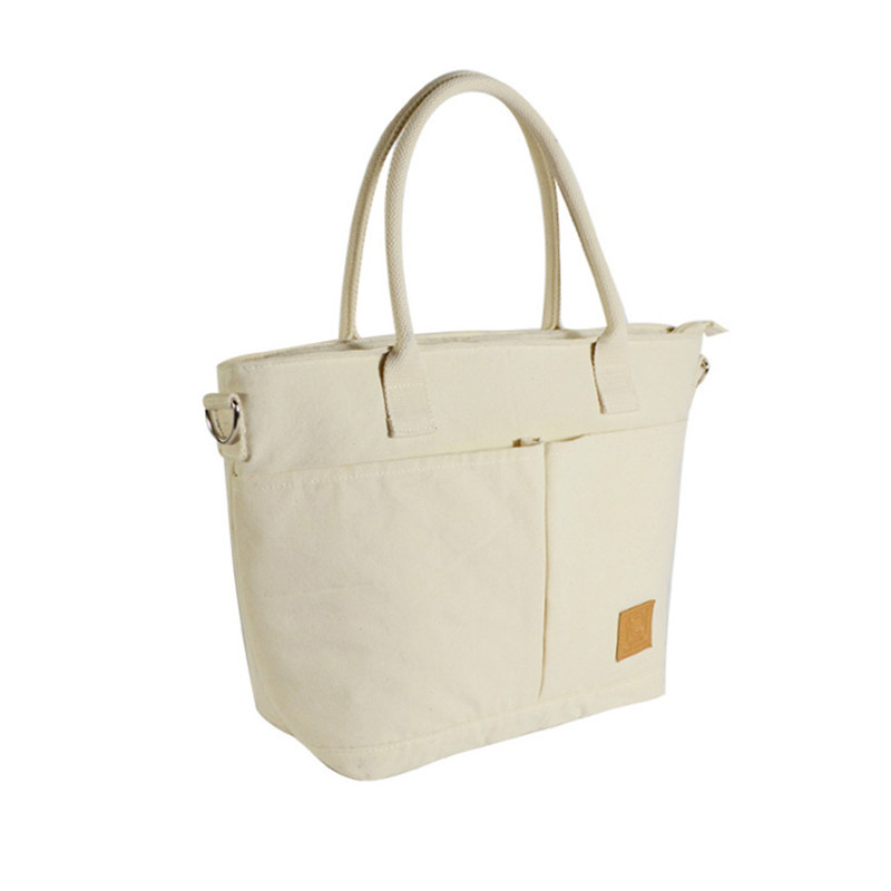 文创帆布绣花保温包宽底 外卖保鲜包越南手提便当保温袋定做sedex