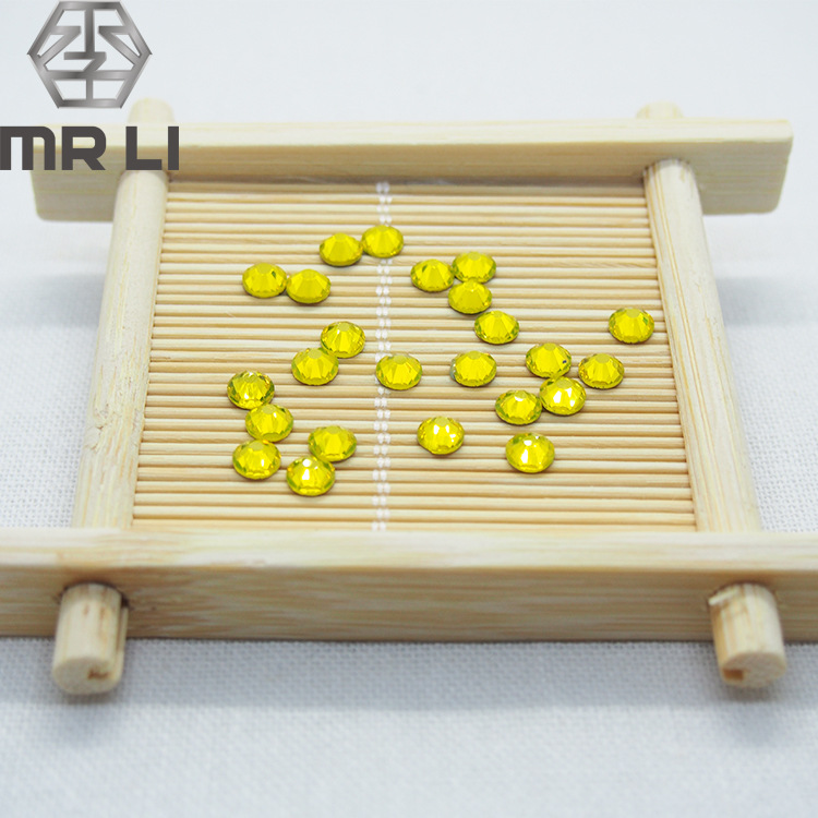 厂家供应仿奥钻8切面 透明黄色玻璃钻 服装辅料仿奥钻