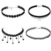 Retro chain for key bag  with tassels, choker, necklace, set, suitable for import, Gothic