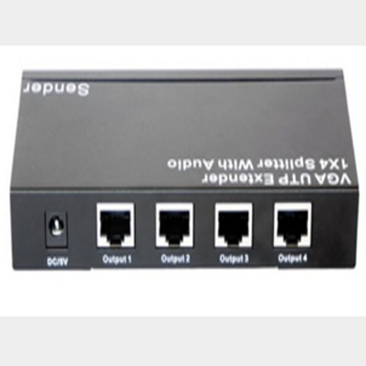 VGA延长器 VGA网线分配器1进4出 VGA1分4延长300米 网线延长器
