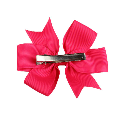 2024 European and American hair accessories, ribbed swallowtail ribbon, V-shaped bow hair accessories, hairpins, children's fashion hairpins