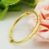 Alluvial gold baby meteor shower round belly bracelet