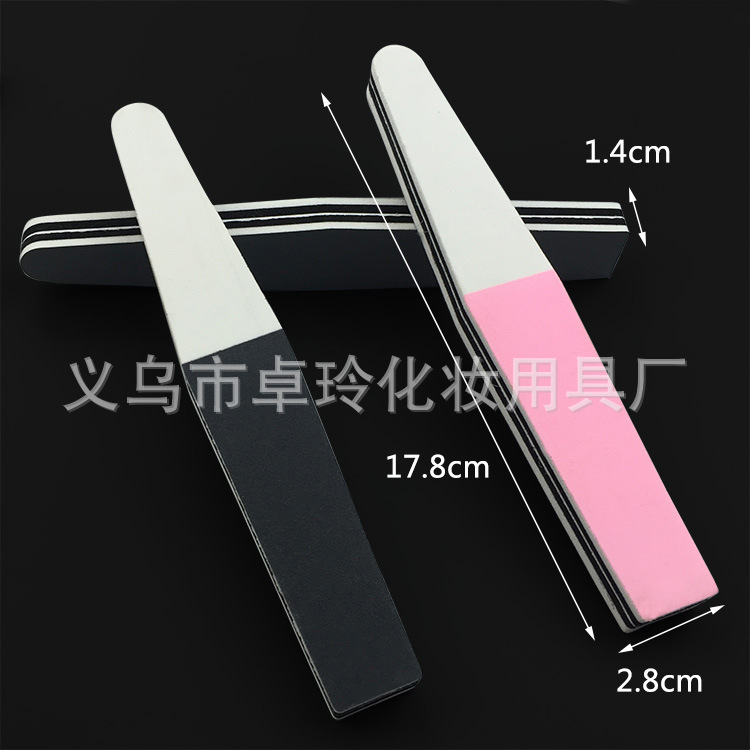 Tira de pulido engrosada de 3 lados profesional tira de pulido de doble cara de diamante esmalte de uñas tira de pulido especial de tres colores