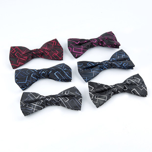 [In stock] Bow tie polyester jacquard bow tie business formal quality supply men's bow tie wholesale