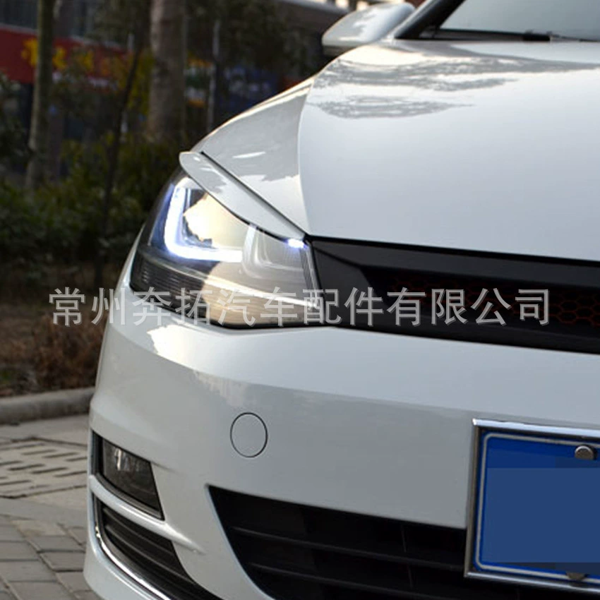 Фара фарах (Volkswagen Golf 7) вставка передней винной ленты Карбон-волокна, глянцевые варианты