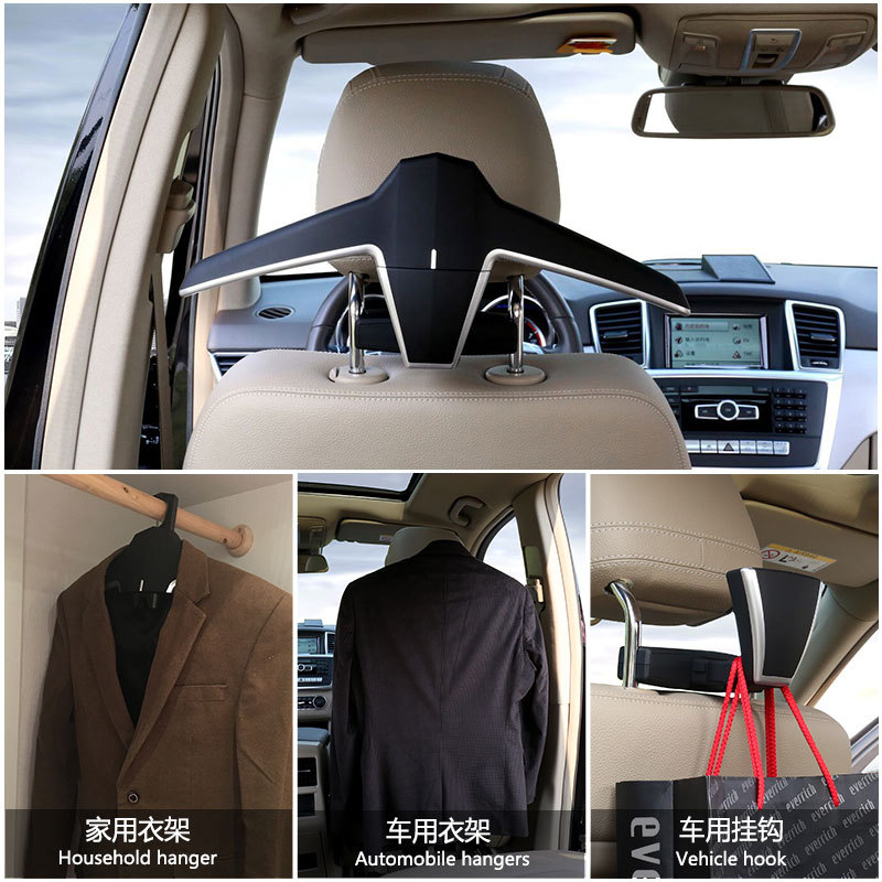 Suministros de coche transfronterizos negocio coche percha silla trasera fila colgando traje multifuncional plegable coche percha al por mayor