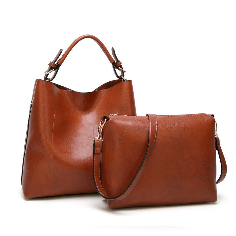 Special Bag Women's New Portable European and American Cross-border Shoulder Bag Crossbody Bag Leather Hand Bag Bag