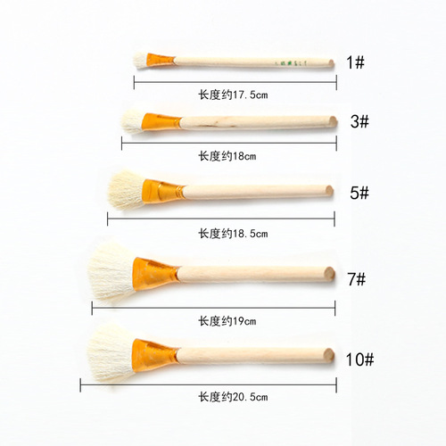 Ceramic water replenishing pen to sweep away dust large-headed pen Ceramic blank tire water replenishing brush Plain tire dust removal pen Wooden handle wool pen