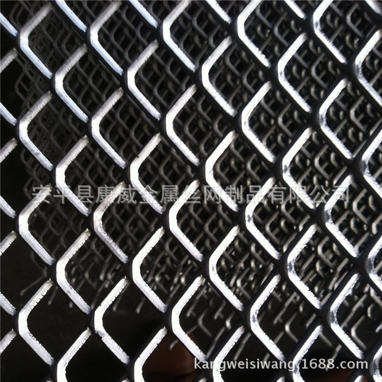 固定隔音棉用铝板网 1.2mm菱形铝网 机械设备防护用铝板斜拉网