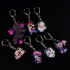 Acrylic cartoon keychain with zipper