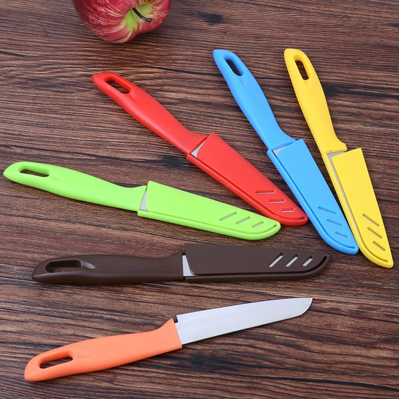Fruit knife Jiameihua portable candy-colored stainless steel, multi-function peel & cut