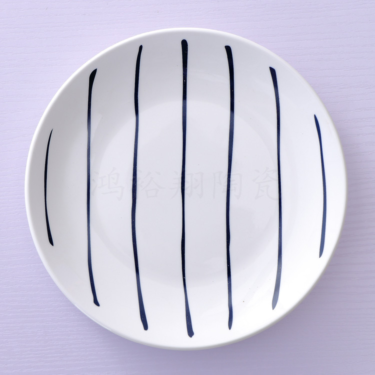 6 인치 얕은 플레이트 스트라이프 스타일