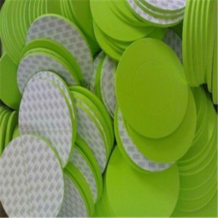 长沙热卖圆形绿色EVA泡棉胶垫单双面带胶彩色泡沫垫片海绵脚垫