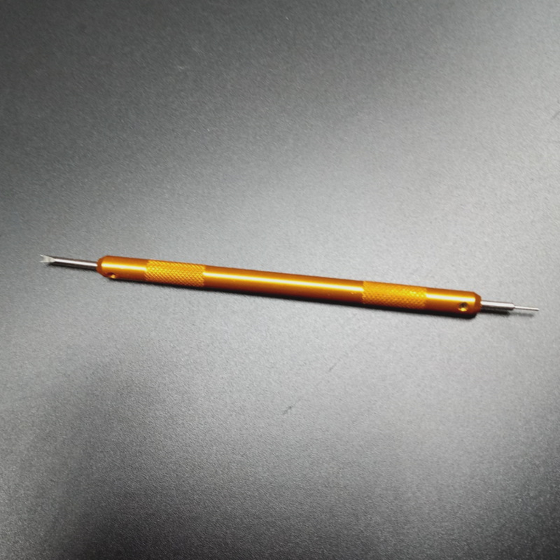 厂家直销金色双头 双耳批 装蝴蝶扣表带 生耳批 铝合金 耐用