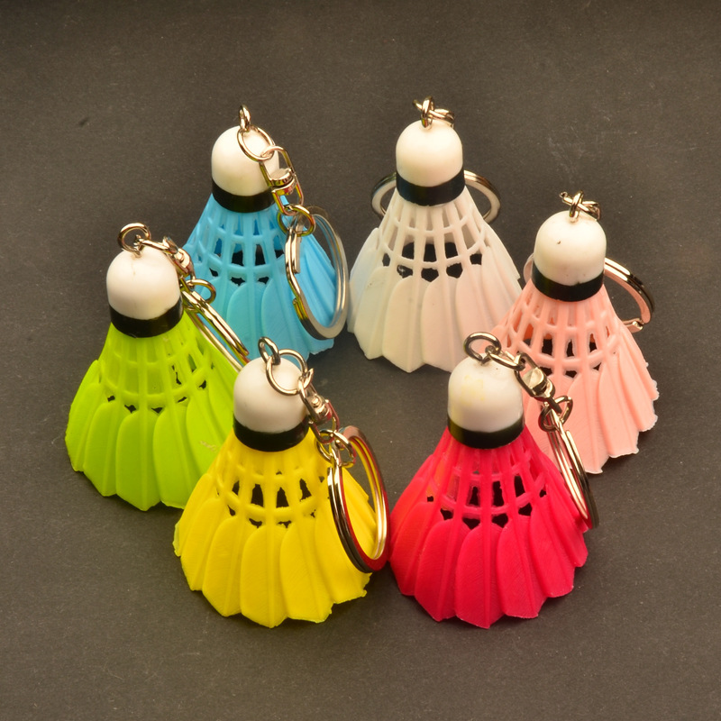 Factory direct badminton pendant jewelry keychain creative simulation arena club free gift wholesale