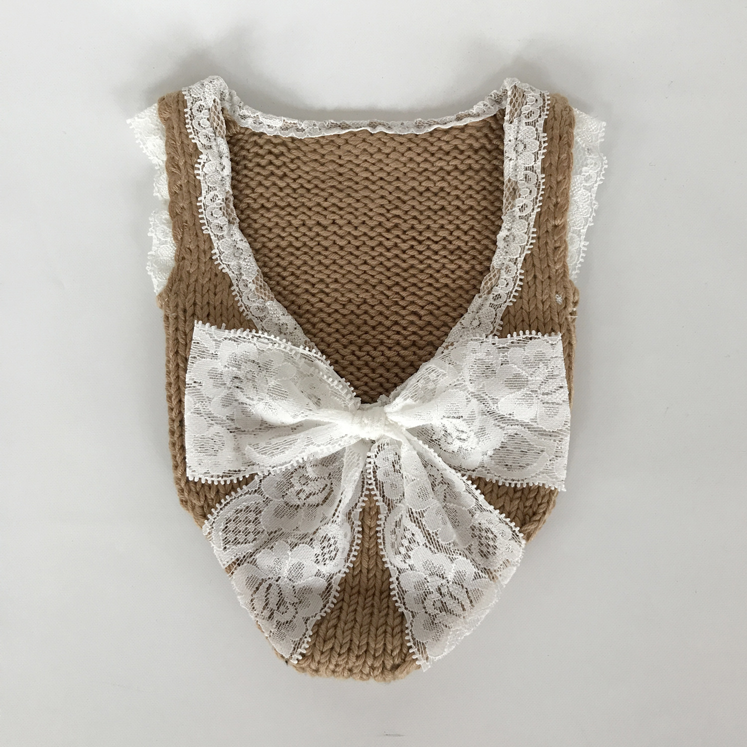 Transfronteriza nueva ropa de fotografía para niños recién nacido ropa de fotografía bebé lana hecha a mano + mono de encaje