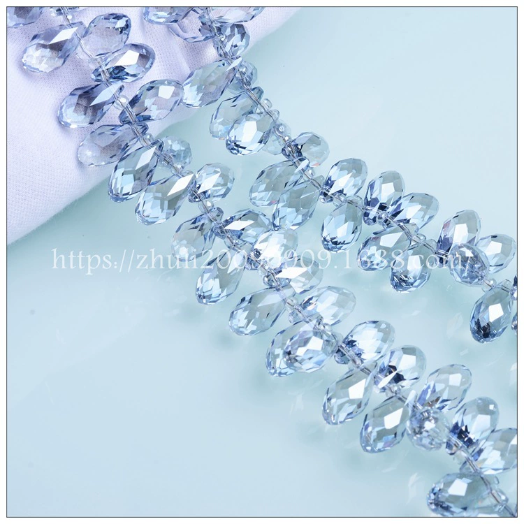 Water-Drop Crystal Beads (Yisuozhu) 6×12 mm, AB & Transparent Colors, DIY Jewelry Supplies