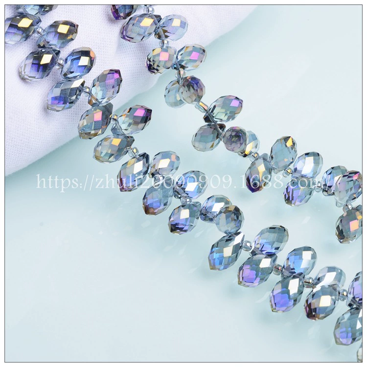 Water-Drop Crystal Beads (Yisuozhu) 6×12 mm, AB & Transparent Colors, DIY Jewelry Supplies