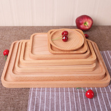 木质托盘 长方形榉木水果蛋糕茶西餐盘 披萨实木盘子厂家雕刻logo