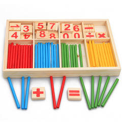 Arithmetic Counting Rods Wooden Number Learning Box for Kindergarten and Primary School Math Early Education Brain Teaser Toy Wholesale