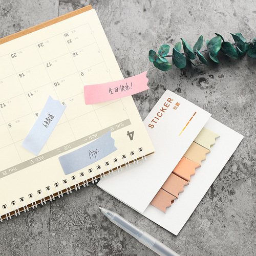 Creative Gradient Neon Post-it Note Book Square Message Notes N Times Tearable Office Stationery