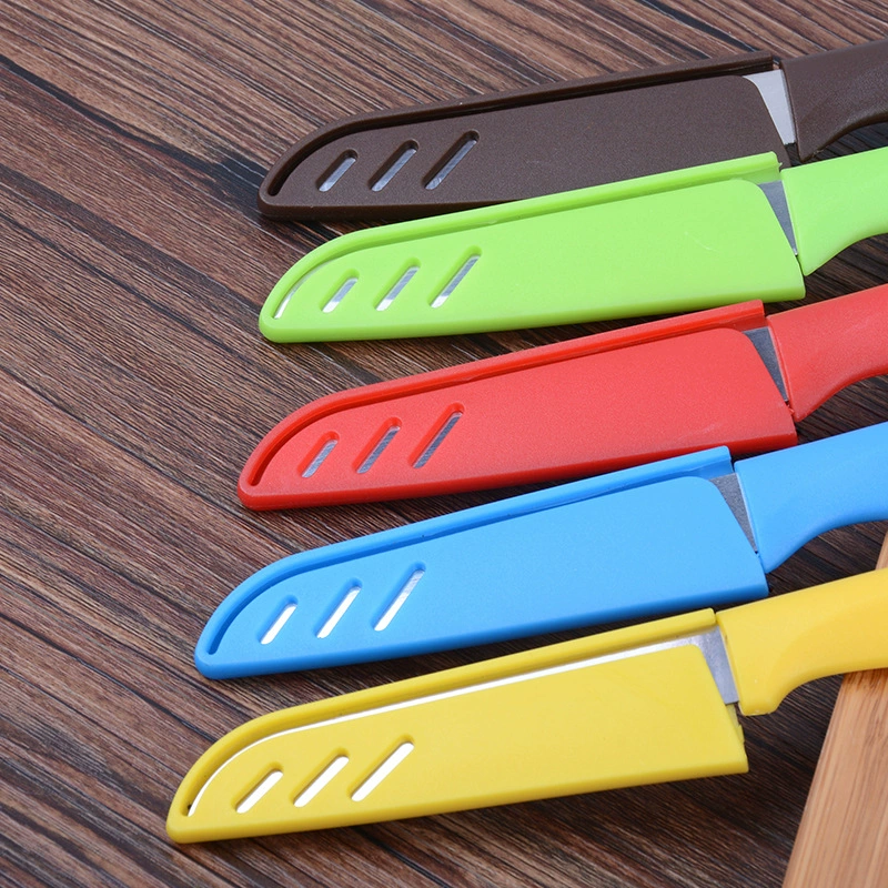 Fruit knife Jiameihua portable candy-colored stainless steel, multi-function peel & cut